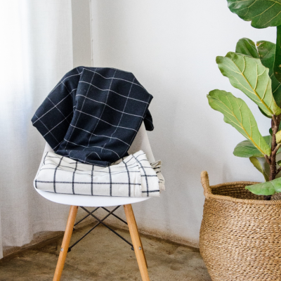 Throws:  Black with White Blocks @R700