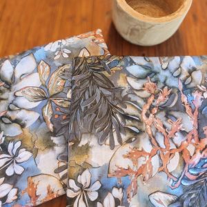 Linen Cushions Natural Colors and  Floral Print - Cover Only