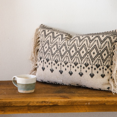 Rug Pillow Cover:  Bohemian Diamonds @R220